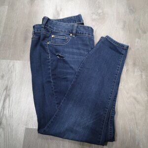 Celebrity Pink Ladies Size 20 Medium Wash Mid Rise Skinny Blue Jeans